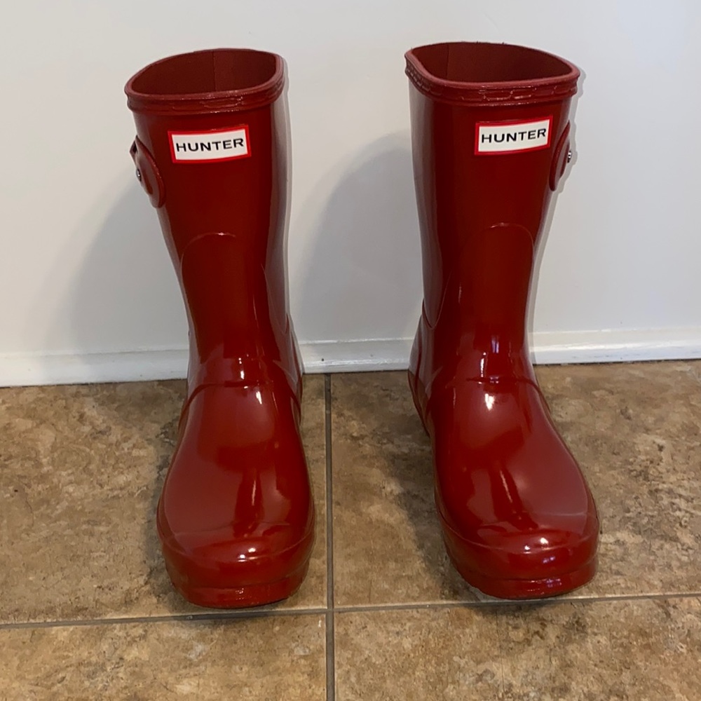 Red Short Hunter Boots - Size 7